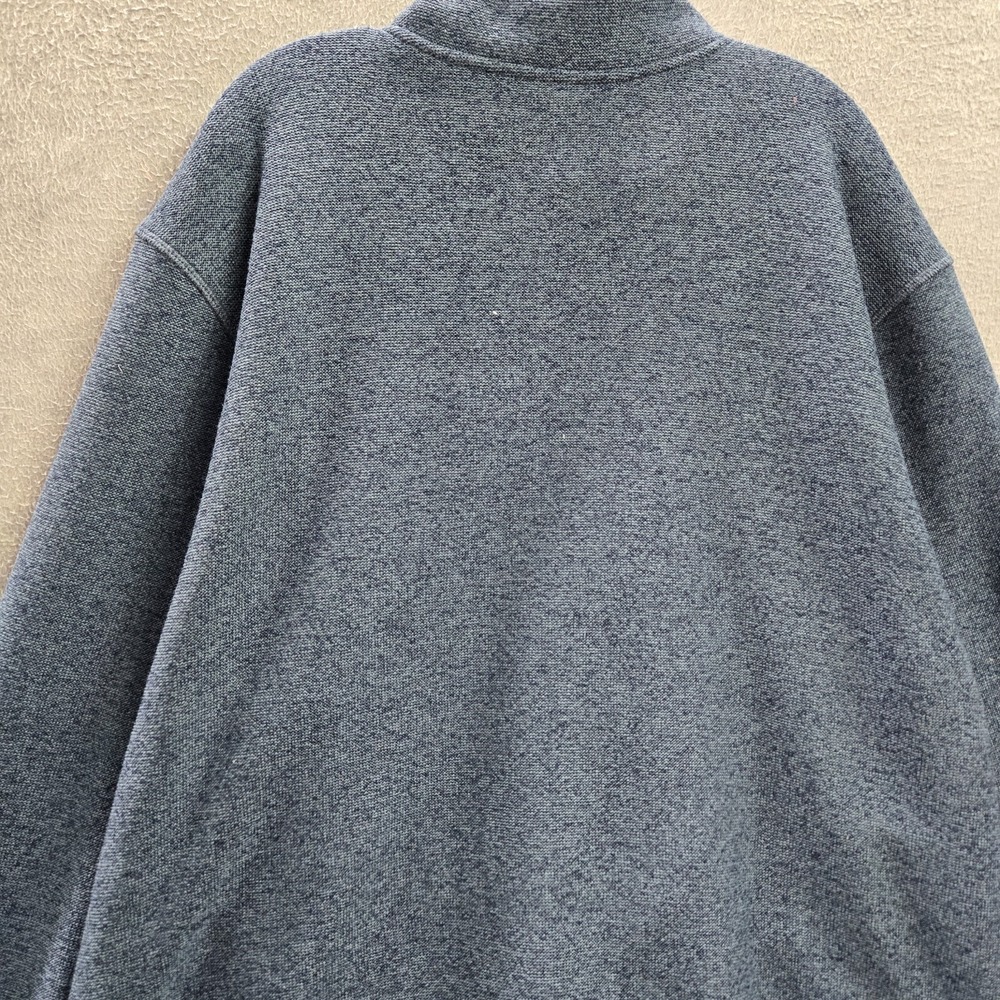 Eddie Bauer Men Sweater 2XL Blue Fleece‎ 1/4 Snap Pockets Outdoor Hiking - Picture 8 of 11